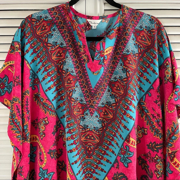 COIGARSAM Beach Style Women Mini dress Summer National Wind size Small - Picture 6 of 16